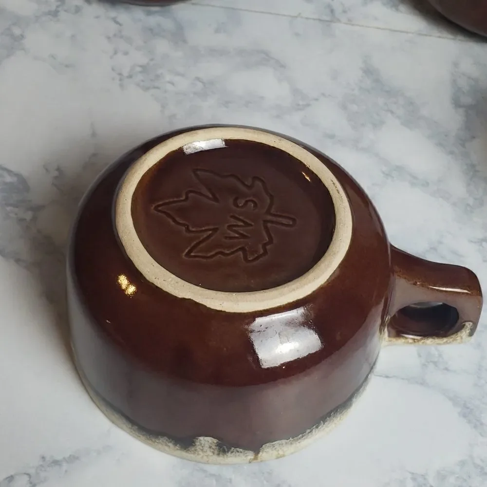 Monmouth Brown Western Vintage Soup Cups‎